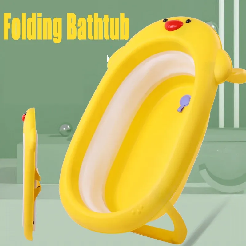 Albums Kids Bathtub Can Measure Temperature Safe Bathtub Children Nonslip Health Materialsnewborn Baby Folding Bath Tub Portable