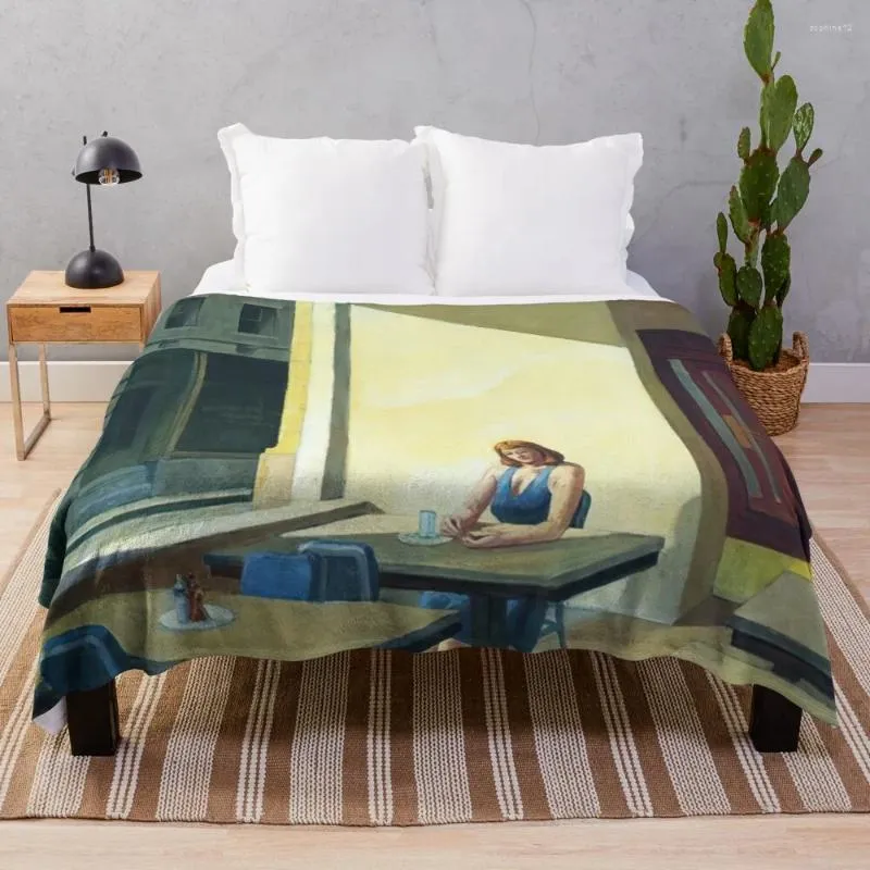 Blankets Sunlight In A Cafeteria Asian Bedding Travel Light Throw Blanket