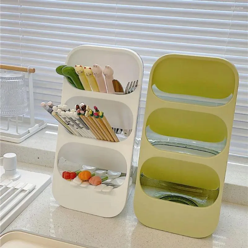 Storage Bottles Inclined Insertion Type Drain Kitchen Accessories Chopsticks Tube Cage Fork Spoon Container Rack