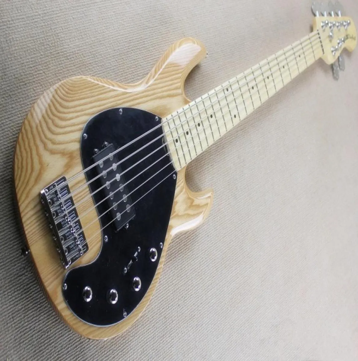 Muzyka Man Sixstring Electric Bass wosk ksylofonowy Kolor drewna Kolor Aktywne odbiór Bass4180388