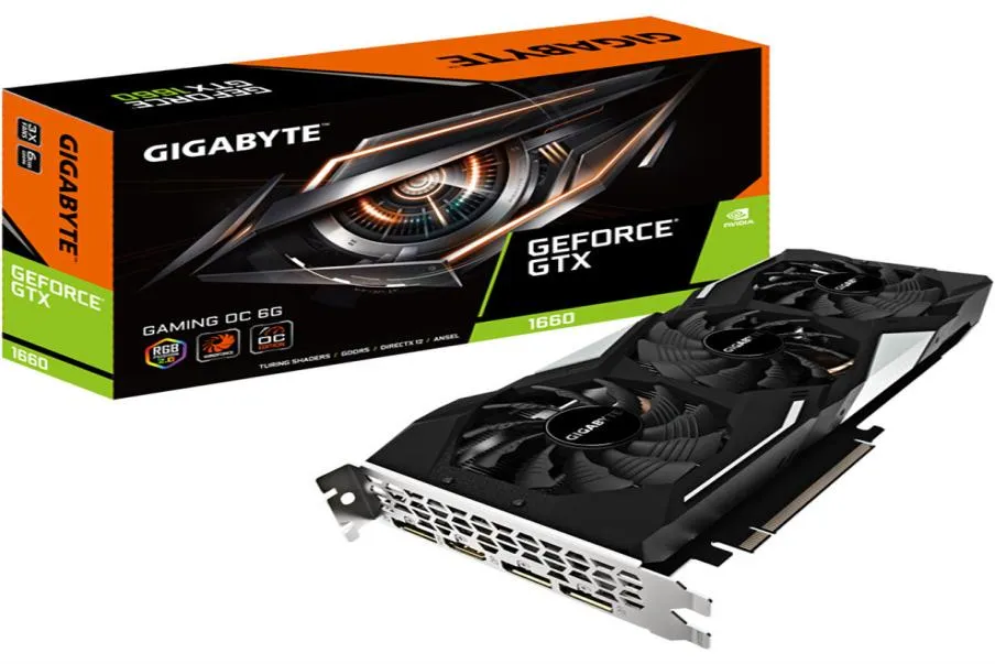 Dropship gigabyte gtx 1660 jeu OC 6G 8002MHz 192bit GDDR5 Carte graphique de jeu vidéo gvn2060oc6gd high5370564