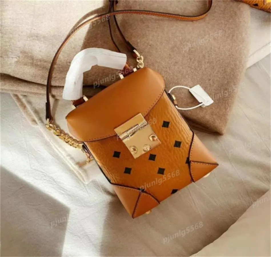 2021 Luxury merkontwerper Brown Cosmetic Bag Mailbox hele ontwerper Women039S Highqueal Lederen Stationery Wallet3647443