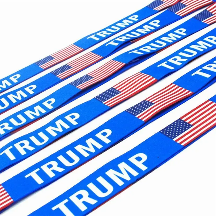 Donald TRUMP Biden U.S.A Removable Flag of the United States Key Chains Badge Pendant Party Gift moble phone lanyard Keychain Keyring