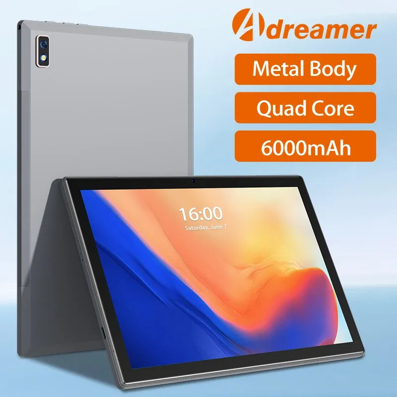 キーボードAdreamer leopad10s Tablet Android 11 10.1インチ4Cores 4GB RAM 32GB ROM 1280x800 IPS PAD 6000MAH Typecデュアルカメラ金属ボディ