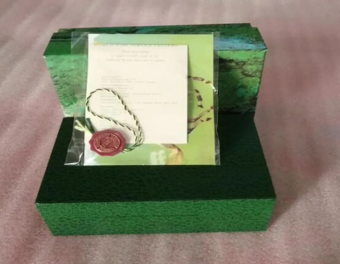 Schauen Sie sich Herren für Ro Lex Watchbox an Original Inner Outer Womans Uhren Schachteln Männer Armbandwatch Green Box Broschüre Card8274246