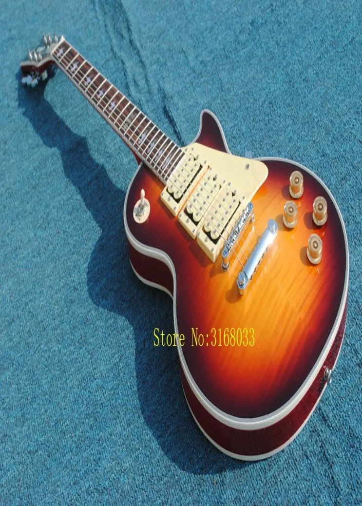 New Arrival Red Burst Ace Guitar elettrico Frehley intero dalla Cina 7230492