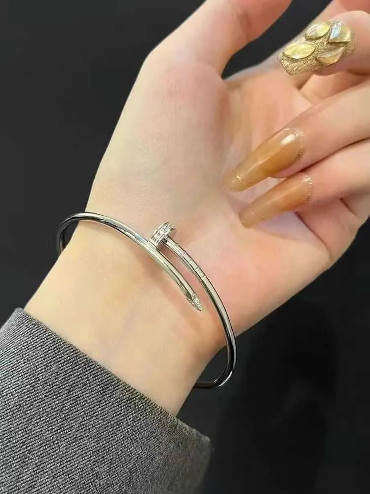 Karren armband titanium staal nagelarmband paar met vervaagde opening simple en student ring vriendin beste vriend cadeau