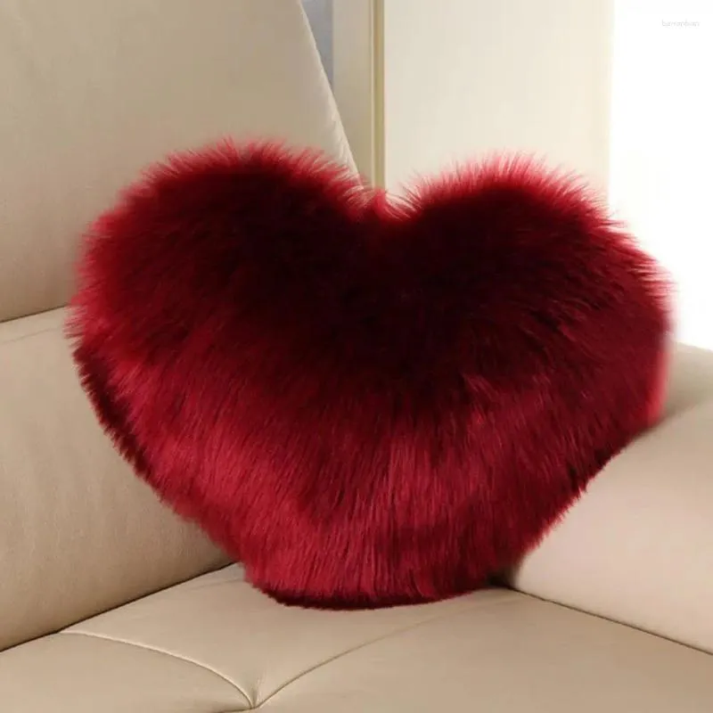 Pillow Soft Heart-shaped Pillowcase Plush Pillowcases Fluffy Decorative Throw Pillows Gifts For Women Girls Home