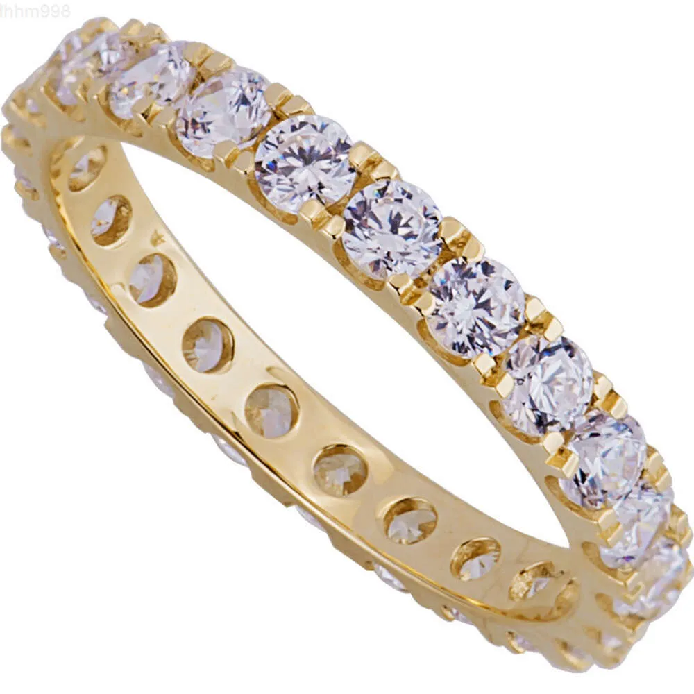 Großhandel Custom Fine Juwely Real Gold 10K 14K 18K Gold ausgefallener Moissanit -Ring für Paar Schmuck Frauen für Gold Classic Ring