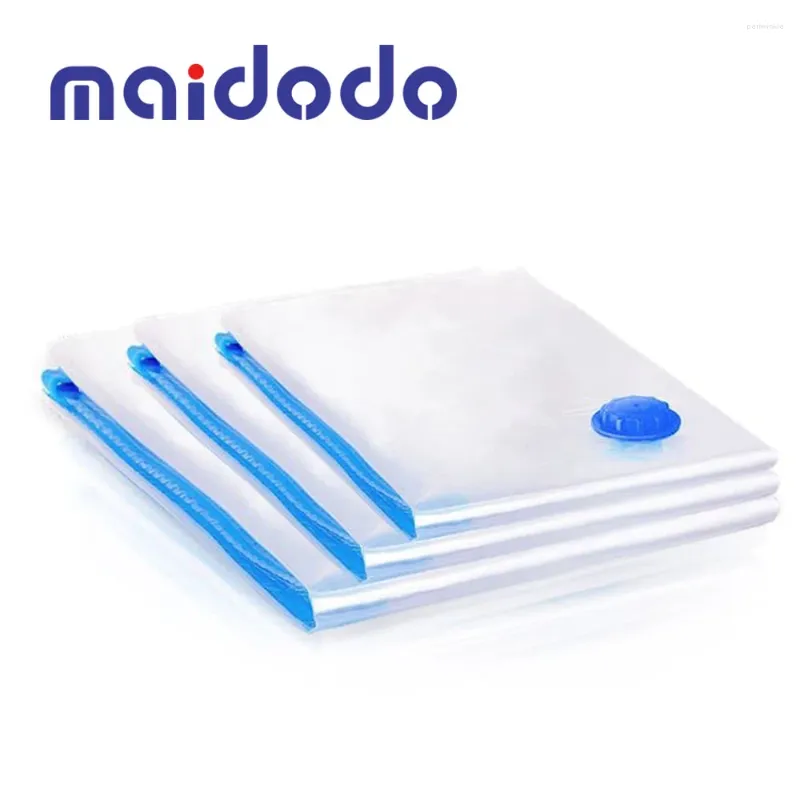 Storage Bags 5PCS Vacuum Bag Home Organizer Transparent Border Foldable Clothes Seal Compressed Travel Saving