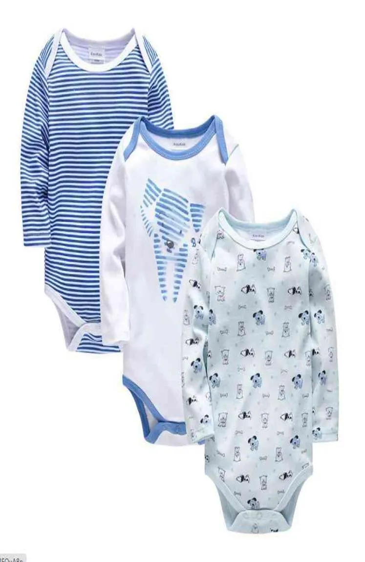 3 PCs Babe Marke Baby Strampler Langhülle Baumwolle Neugeborene Baby Girl Jungen Kleidung Cartoon gedruckt Baby Kleidungsstück 012 M Y1219970038857546