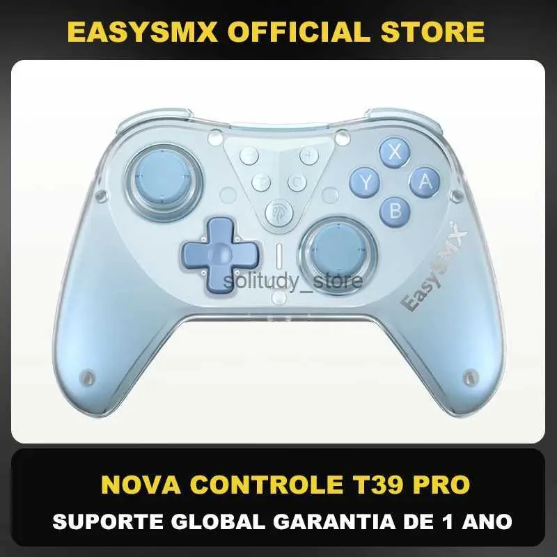 Contrôleurs de jeu joysticks easysmx T39 Pro Wireless Bluetooth Controller compatible avec Switches PCS ordinateurs portables Steam NFC Game Boards 3D Hall Joysticks Q240407