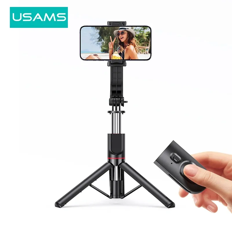 Monopods USAMS selfie sopa tripod 360 derece tarih atış bluetooth kontrol el telefonu selfie stabilizatör tutucu akıllı telefon için