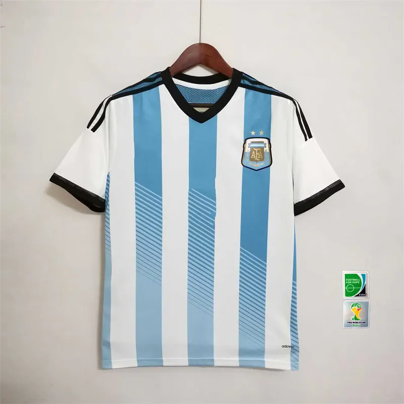 1978 1986 1998 Argentina Soccer Jersey Maradona 1994 1996 2000 2001 2006 2010 Kempes Batistuta Riquelme Higuain Kun Aguero Caniggia Aimar Football Shirts 1 4318