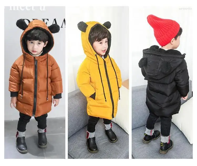 Giù per bambini per bambini giacche invernali ragazze in cotone imbottito per bambini giacca da ragazzo calda cappotti per abbigliamento autunno casual