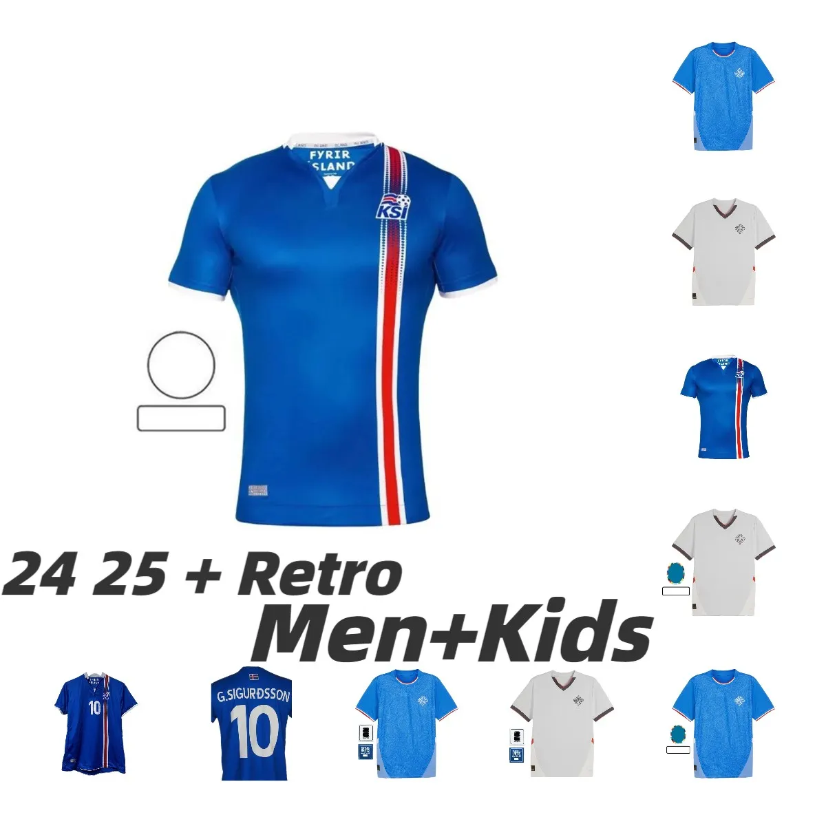 Mejor Precio En A Granel Retro 16 17 2024 2025 Iceland Soccer Jerseys