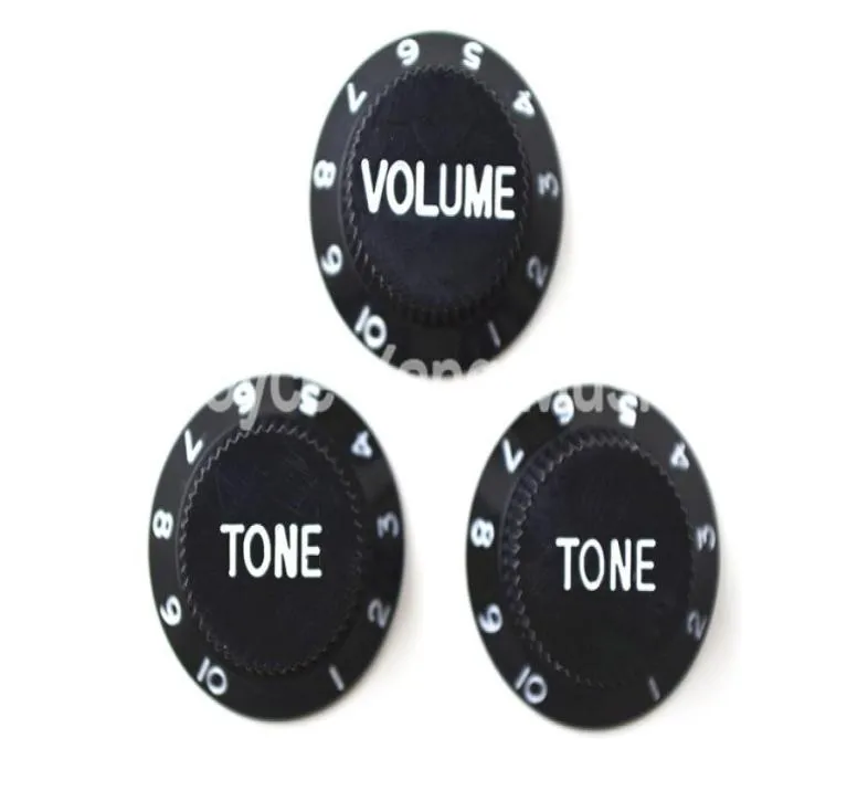 Zwart 1 Volume2 Tone Electric Guitar Control Knoppen voor Fender Strat Electric Guitar Wholes7098568