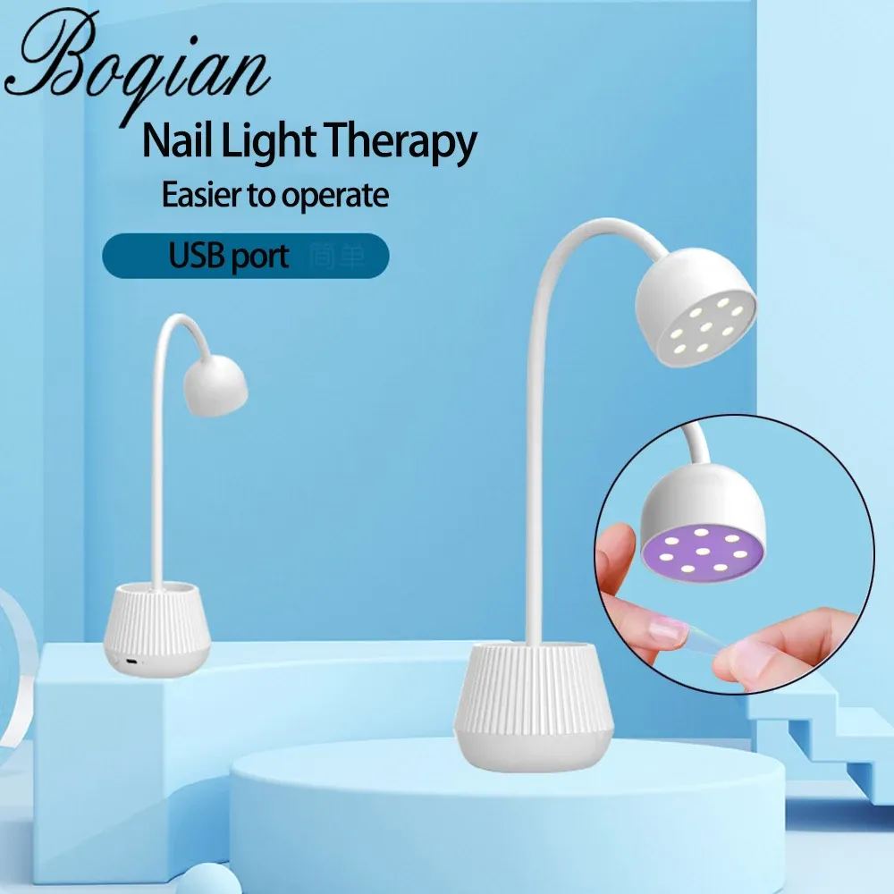 Robes BQan Portable Nail LED Lampe à ongles Sécheur à ongles 24W UV / LED lampe à ongles Fast Séchage de la colle polonaise Glue Manucure Light durage Glue polonaise