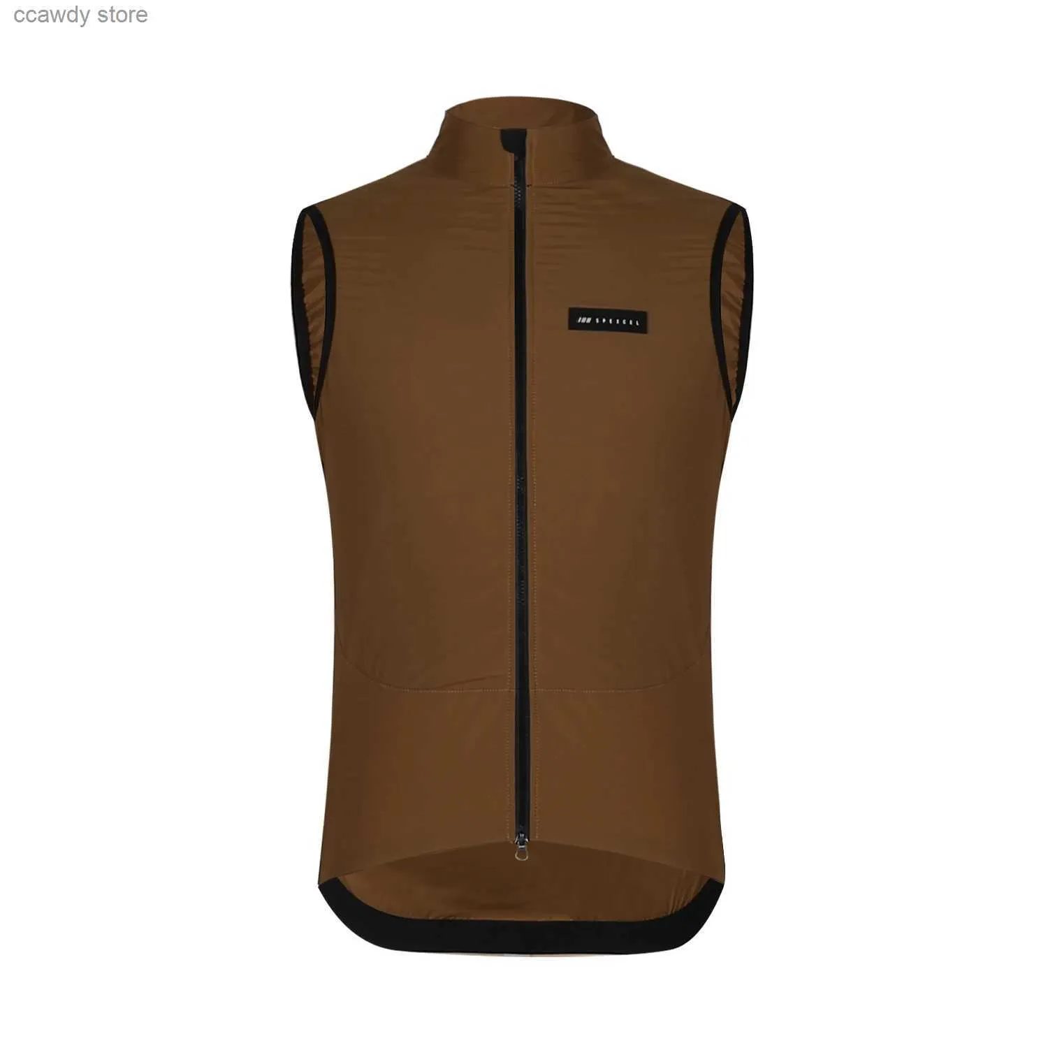 T-shirts masculins 2024 Nouveau gilet de cyclisme de la félins hivernal et thermique mis à jour Gits de 2 couches avec 3 poches arrière H240407 Brown H240407