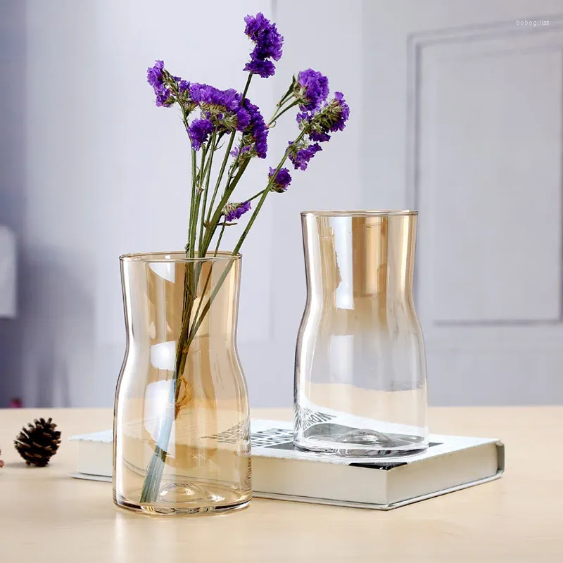 テーブルデコレーションのための花瓶の花瓶リビングルームガラスマリアージフラワーアレンジメントフローラル