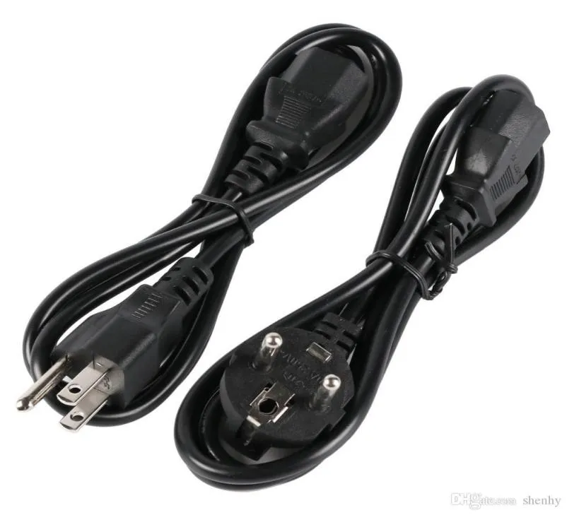 12m 3 broches EU US AU UK PLIGINE PC PC AC Câble adaptateur de cordon d'alimentation pour imprimante Netbook ordinateurs ordinateurs portables Players de jeu CAMERA EU POWE PLUG2620522