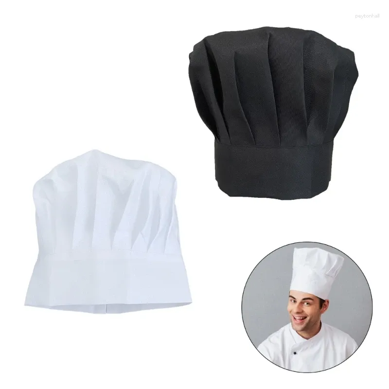 Berets unisex bakker hoed keuken katoen chefs vrouwen mannen massieve kleur zachte hoofddeksels casual herbruikbaar en wasbaar koken