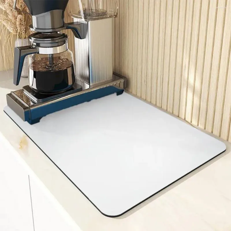 Table Mats Coffee Machine Mat Dish Drying Super Absorbent Kitchen Countertop For Dinnerware Coffer Maker Anti-slip Foldable