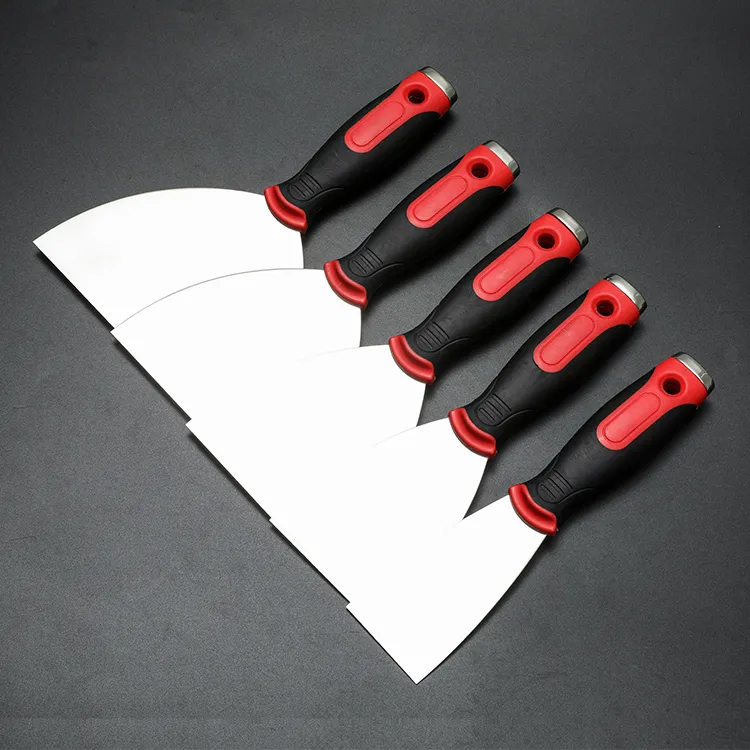 Carbon Steel Flexible Putty knife Set Premium Stainless Steel Spackle Knife