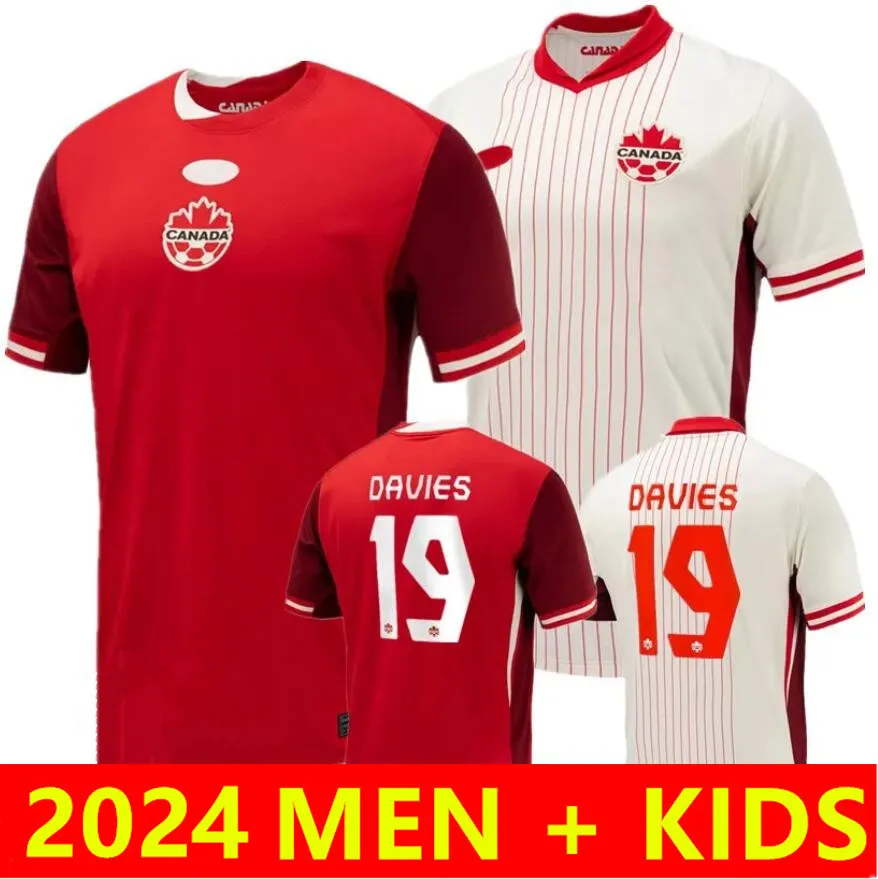 Canada Soccer Jerseys 2024 Copa America Home Away Football Shirt Team Buchanan Davies David Maillot de Foot