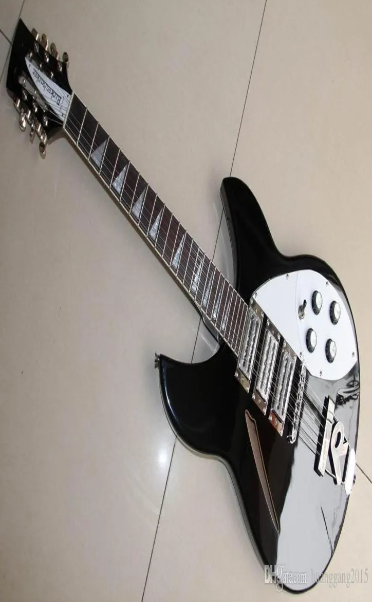 Hela gitarr Ny ankomst Rickenbacke 330 12 String Electric Guitar Mahogany Bodyneck 3 Pickups In Black 1202267889197