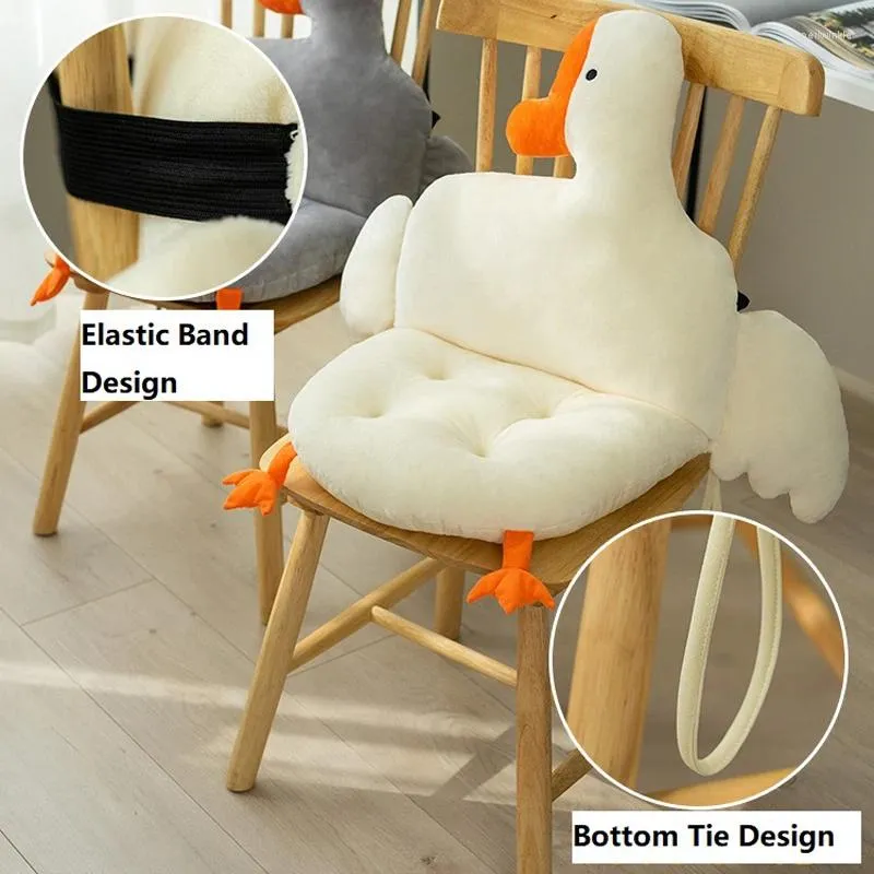 Kussen creatieve eend vorm bureaustoelstoel student slaapzaal rugleuning zacht fluwelen autostoelbodem tatami 40x80cm