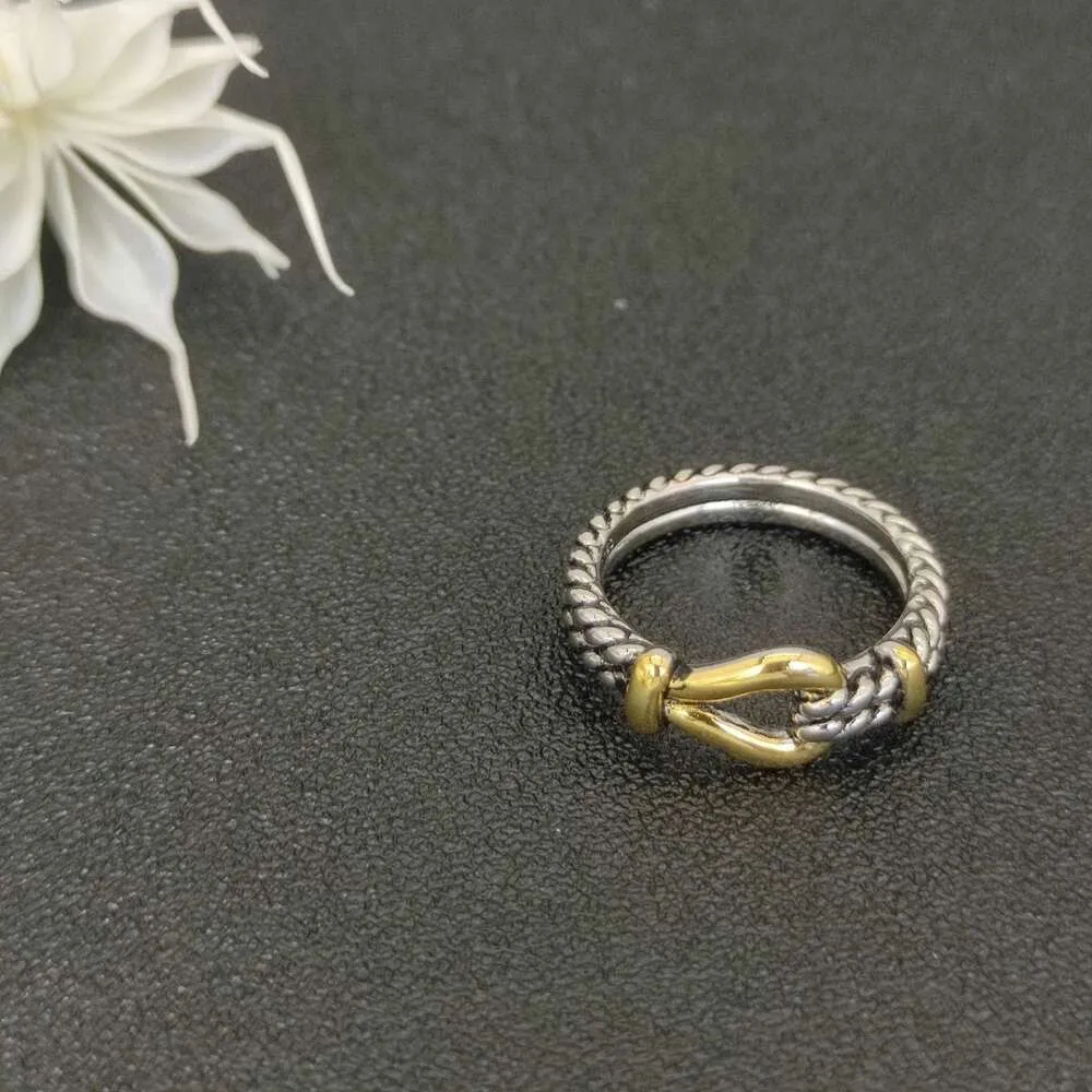 Designer Jewelry Davids Yurmas High End Thread Fila Dimensione dell'anello US 6-7-8-9 Four Taglie