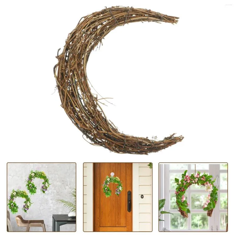 Flores decorativas Smilax Rattan Diy Wreath Garland Vine Dream Cower Hoops Flor Material Fazendo Anéis de Ringas