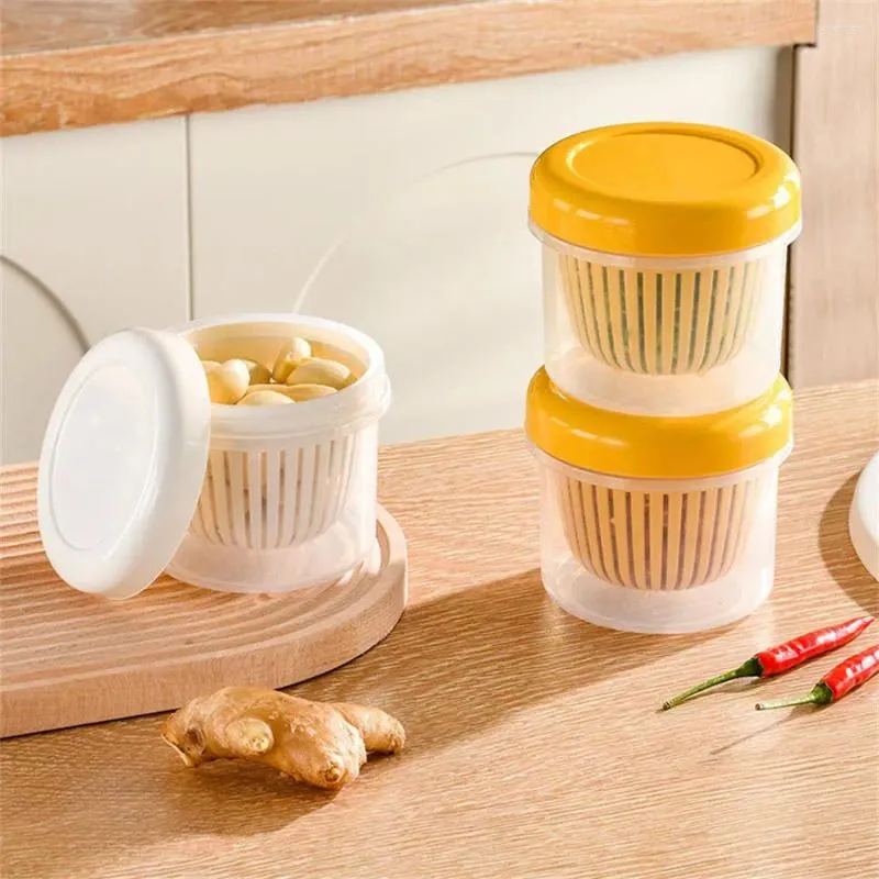 Lagringsflaskor gul matlåda ihålig ut föredragna material hushållsprodukter kök leveranser tätad tätning