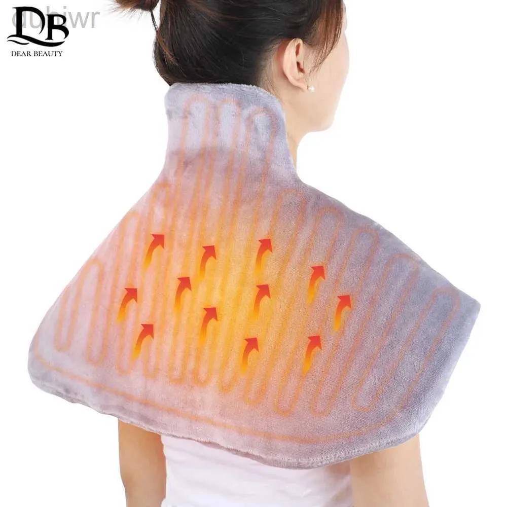 Helkroppsmassager Elektrisk värmeplatta för nacke rygg smärtlindring axel värmesjal.