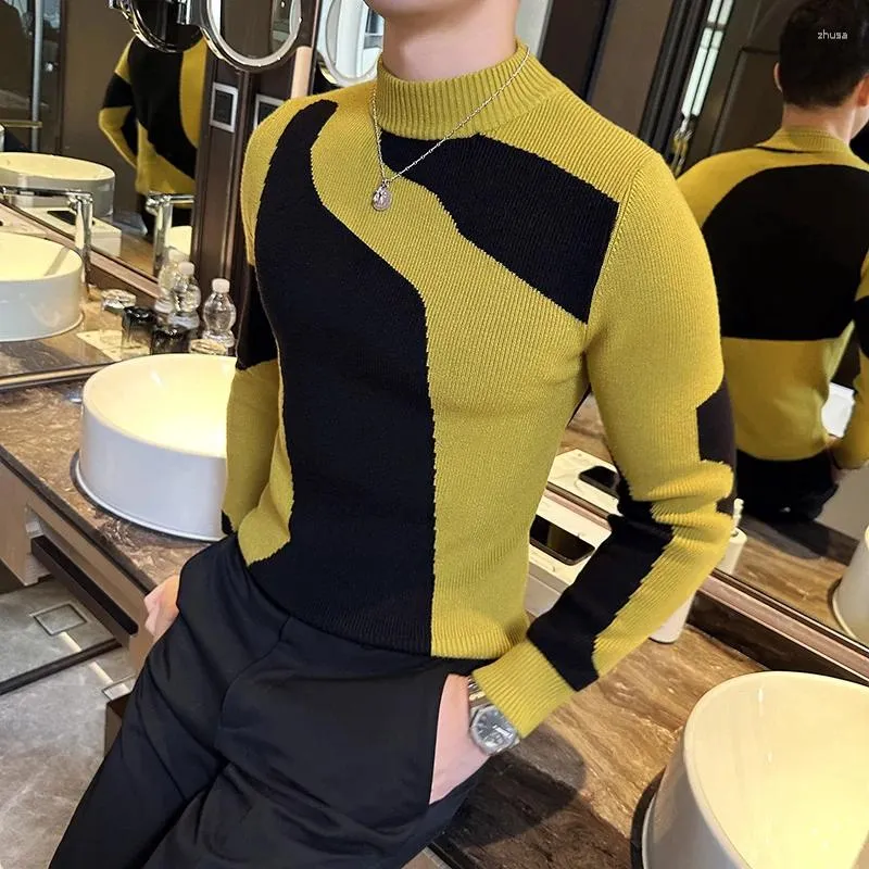 Casual Striped Patchwork Turtleneck Sweaters(4 Colors) Casual Striped Patchwork Turtleneck Sweaters(4 Colors)