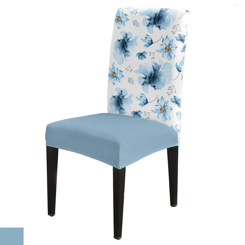 Krzesło obejmuje akwarelowe kwiaty w sprężynowej okładce elastyczna jadalnia spandex etui na biuro