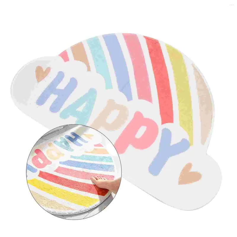 Bath Mats Cartoon Carpet Child Front Door Rugs Indoor Semi-Circular Area Polyester (Polyester) Toilet