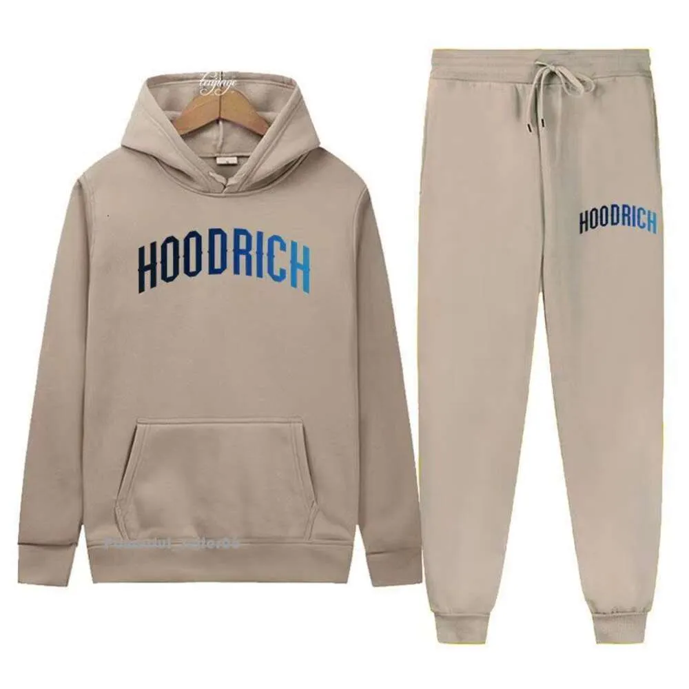 Hoodrich 2023 Winter Sports Hoodrich Hoodie Men Hoodrich Tracksuit Letter Handduk broderad vintertröja Hoodie för män Färgglada blå fasta jackor 4881