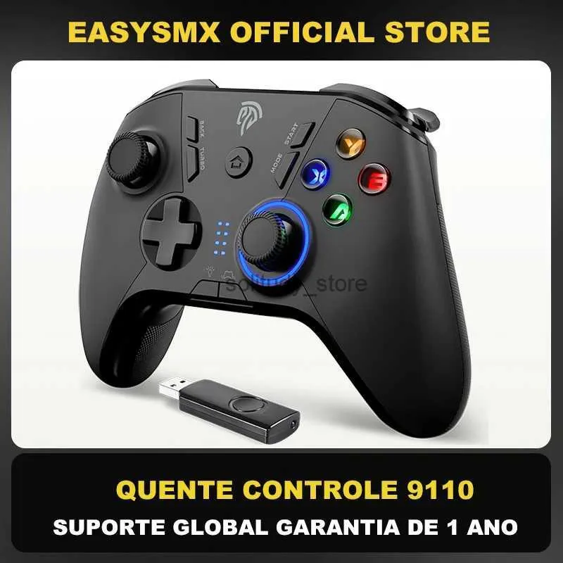 Controladores de juegos Joysticks Easysmx 9110 Tablero de juegos inalámbricos 2.4G Controlador de PC Joystick adecuado para Windows PC Android Smart TV con 4 botones personalizados Q240407