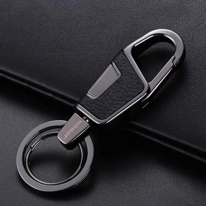 Keychains Lanyards Classic Mens Keychain Car Luxurno Durável e confortável Pressione Chaves de chaves Acessórios de joias de joias de Natal Q240403