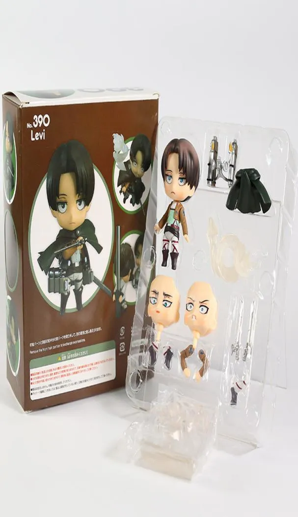 Titan Shingekiへの攻撃No Kyojin Scouting Legion Levi Rivaille 390 PVCアクションフィギュアモデルコレクションToy4336188