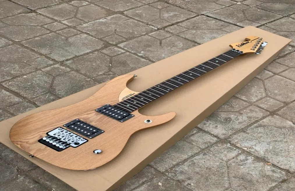 Was Ash houten body N4 Nuno Bettencourt Matte Natural Electric Guitar Maple Neck ABALone Dot Inlay Tremolo Bridge8231516