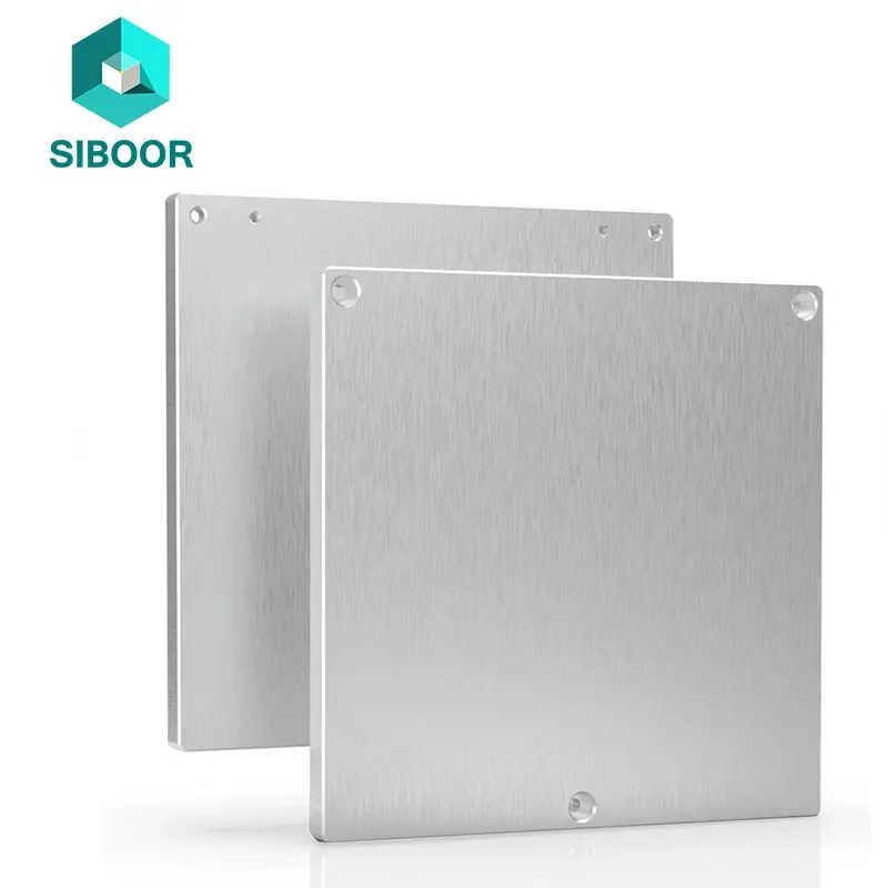 PADS 6061 Plaque en aluminium Plaque d'alliage Plaque de construction Feuille de plaque 120 * 120 * 6 mm Hotbed Voron 0 / 0.1 pour la plate-forme d'impression des accessoires d'imprimante 3D