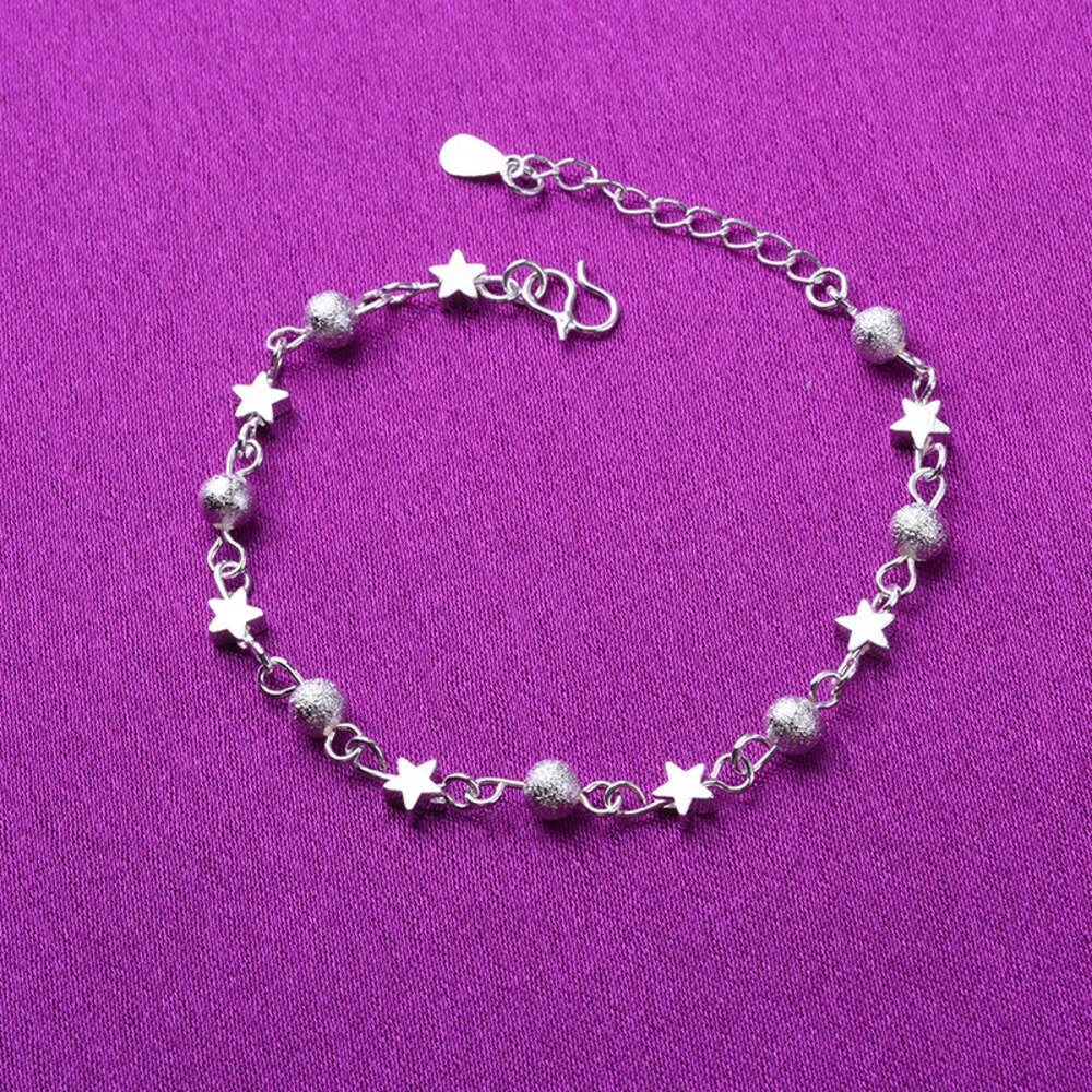 Versioni giapponesi e coreane di perle di sabbia, piccole stelle, bracciali più sier, copricapo di stella a cinque punte per ragazze