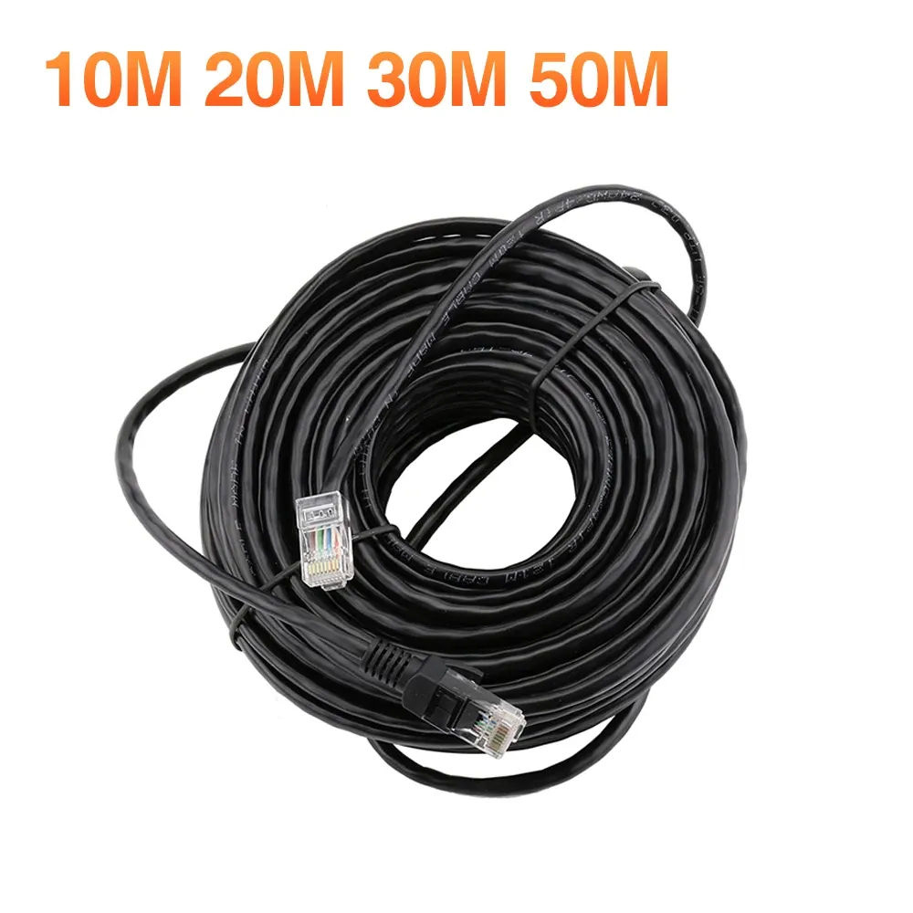 Interphone Techage 10m 20m 30m 50m pour le câble de réseau étanche à l'extérieur CAT5 en option CABLE Câble LAN réseau CCTV Network pour les caméras IP système