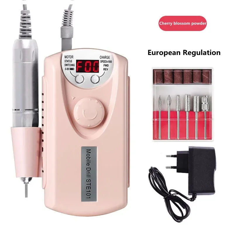 35000RPM Nail Drill Machine Rechargeable Nail Drill Milling Machine Portable Wireless Manicure Grinder Nail Polisher Cutter Kit