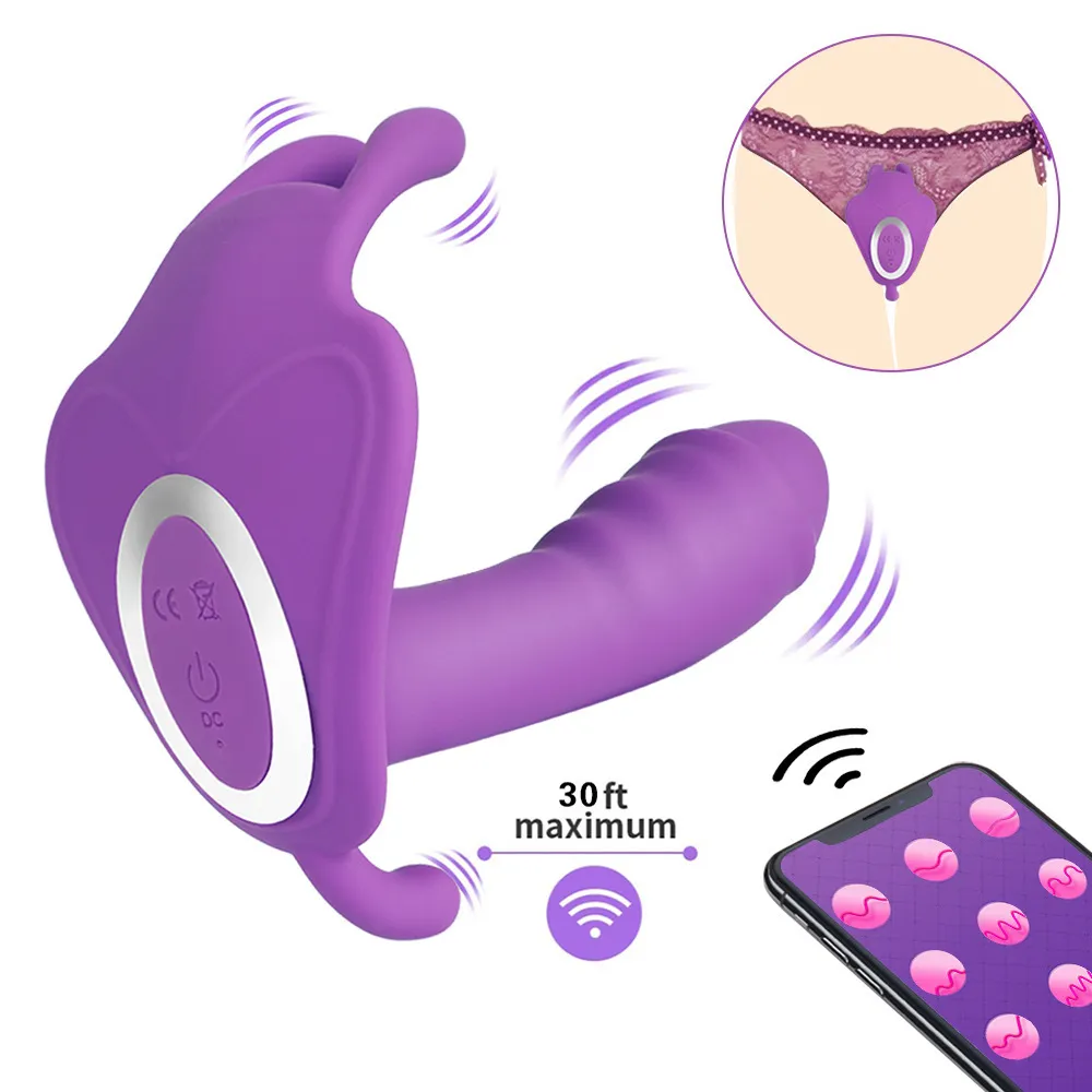 Vibrador de clitóris vestíveis vibratórios com 7 modos de vibração recarregáveis à prova d'água G Toy sexo adulto de vibrador de ponto de adulto para mulheres (roxo)