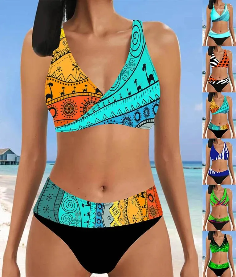 Kvinnors badkläder Summer Innovative and Comfort Note Gear Print Sexig fashionabla Holiday Beach Swimsuit S-5XL