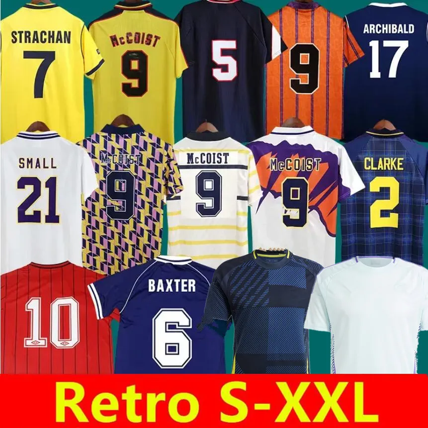 1978 1982 1986 1990 Maglie da calcio retrò di calcio scozzesi 1991 1991 1993 1994 1996 1998 2000 collezione di maglia vintage Stachan McStay 2024 Away